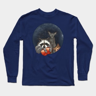 Raccoon and cats Long Sleeve T-Shirt